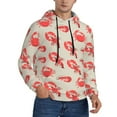 thumbnail image 2 of Lsque Crab Lobster 1 Pattern Casual Men's Hoodie,Hooded Sweatshirt with Kangaroo Pocket,Pullover Hoodie-Small, 2 of 7