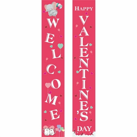 Easter Porch Sign - Easter Decorations Outdoor Indoor - Happy Easter & Hello Spring Banner Sign - Easter Home Wall Door Decor