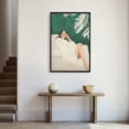 thumbnail image 3 of Eastern Print Emerald Green Abstract People Poster Contemporary Minimalist Artwork Stripe Woman Print Modern Wall Decoration, Size 12x18 UNFRAMED, 3 of 5