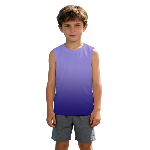 Djtdsds Boys Athletic Sleeveless Tank Top Sports Comfort Fit Summer Wear Youth Apparel Size:11-12 Years