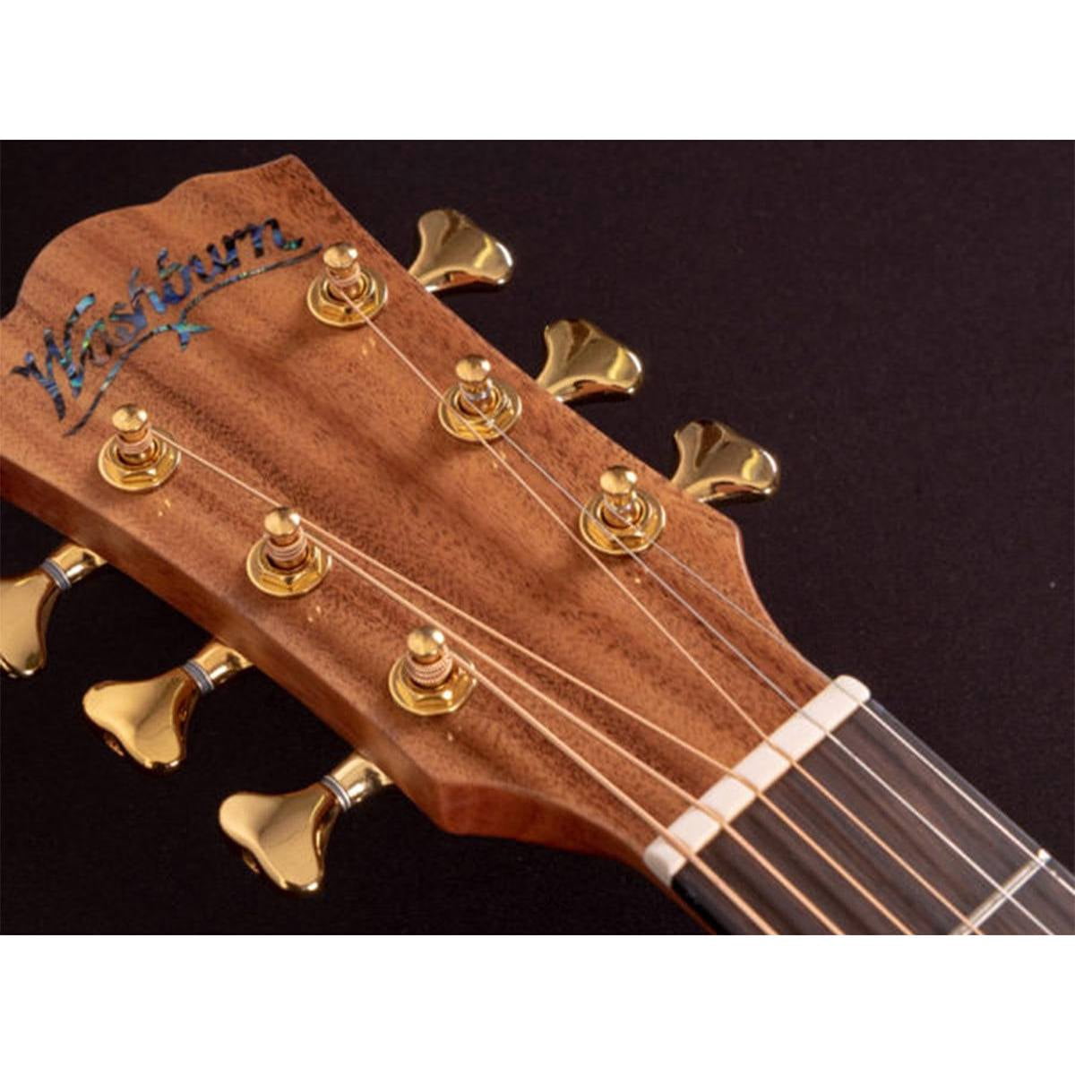 Washburn Guitars Bella Tono Allure SC56S Mahogany 25.5 in Studio Acoustic-Electric Guitar, Multicolor