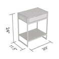 thumbnail image 4 of Safdie & Co. 20"L 1-Drawer 1-Shelf Accent Table Black Metal in Grey Cement, 4 of 4