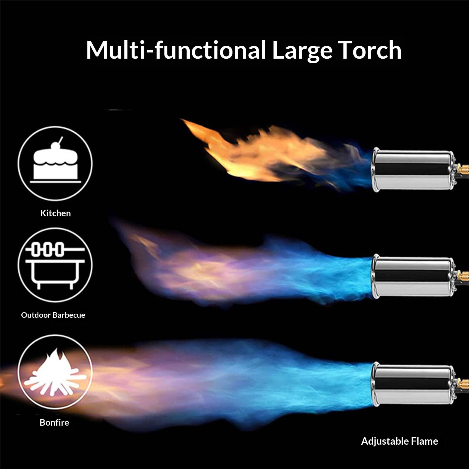 Propane Torch Saker Adjustable Flame for Cooking Weed Burning