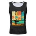 thumbnail image 4 of Caqnni Mens Tank Tops Big and Tall, Men's Sportstyle Left Chest Cut-Off Tank(White,M), 4 of 4