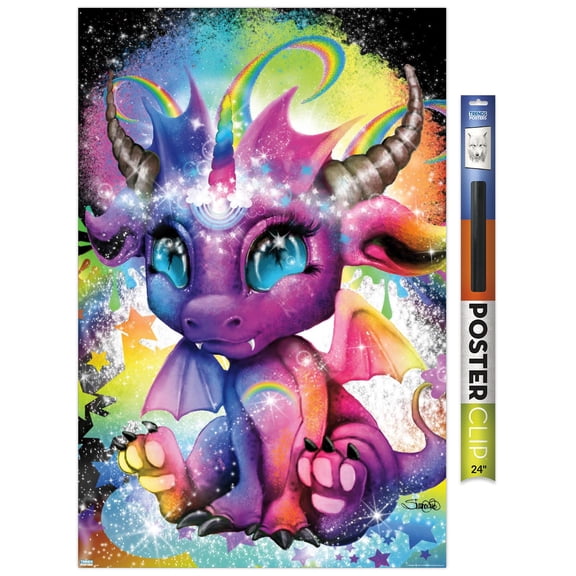 Sheena Pike - Rainbowcorn - Lil DragonZ Wall Poster, 22.375" x 34"