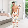 thumbnail image 6 of FORMRS Mens Pajama Pants with Pockets Sleepwear Lounge Bottoms Sizes S-2XL, White Mushroom, 6 of 7