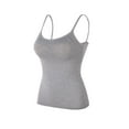 thumbnail image 5 of Women'S Tank Tops With Built-in Bra Comfortable and Breathable, Suitable for Both Outer and Inner Wear With thin Spaghetti Straps Grey S, 5 of 7
