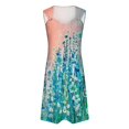 thumbnail image 4 of vestido casual para mujer vestido de verano vestido lencero vestido fruncido cita diaria salir moda correa básica sin mangas corte holgado naranja / 2xl, 4 of 5