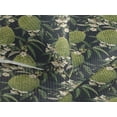 thumbnail image 3 of Ambesonne Botanical Quilted Bedspread Set 3 Pcs, Vintage Fruit Branches, Queen, Green Dark Blue and Peach, 3 of 4