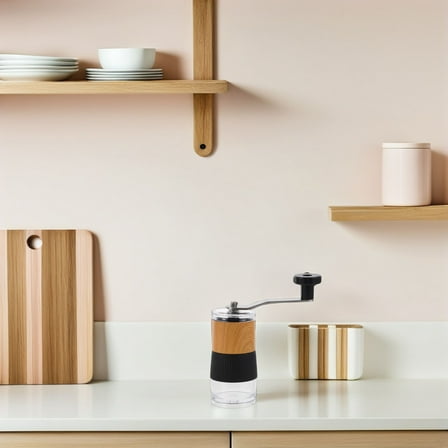 TABLZONE Manual Coffee with Stainless Steel Burr, Adjustable Hand Mill for Home and Travel, Precision Coffee Bean