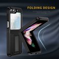 thumbnail image 3 of Allytechgroup Rugged Shockproof Case for Samsung Galaxy Z Flip 6, Military Grade Protective Anti-Slip Bumper Drop Proof Dual Layers TPU PC Back Case Cover for Samsung Galaxy Z Flip 6, Black, 3 of 8