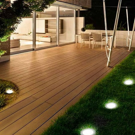 8-LED Solar Powered Buried Ground Landscape Lantern Light for Outdoor Path Garden Lawn (1 (Best Solar Powered Lantern)