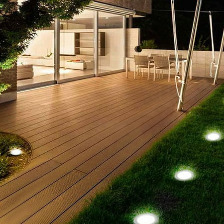 1 Light Landscape Lighting 8-LED Solar Powered Buried Ground Landscape Lantern Light for Outdoor Path Garden Lawn (1 Pack) ()