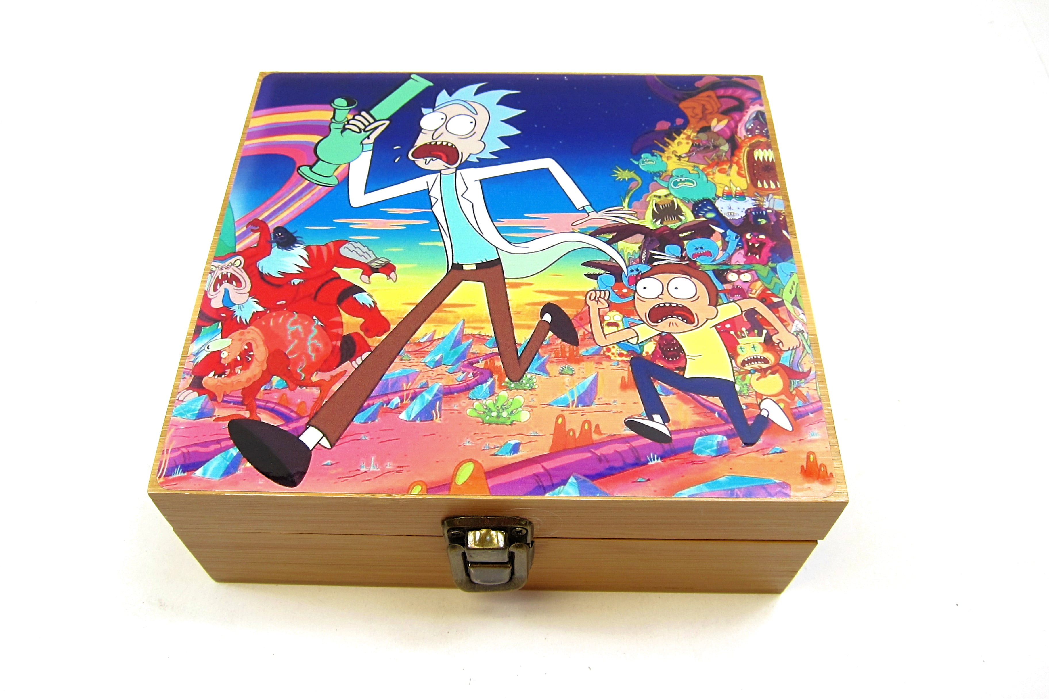 Rick & Morty Bamboo Wood Storage Stash Box with Ubuy Nepal