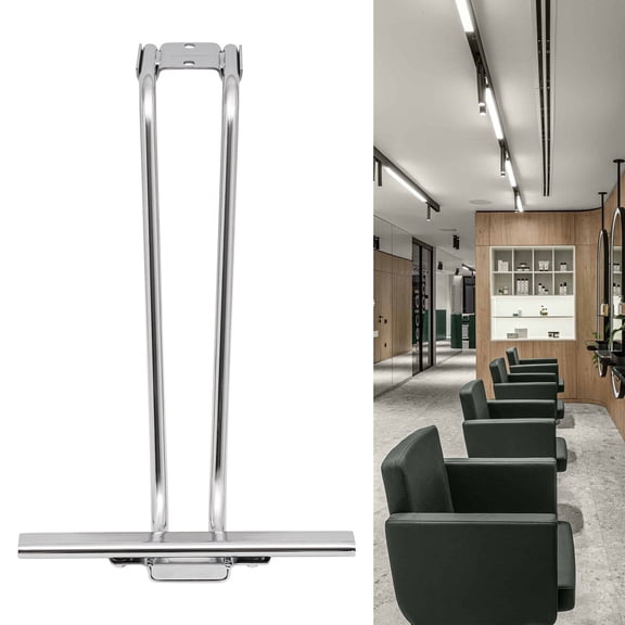 Adjustable Silver Salon Chair Footrest for Hydraulic Barber Chair Styling Shop, Homes, Offices