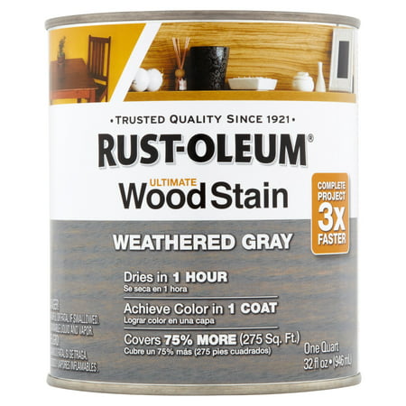 Rust-Oleum Weather Gray Ultimate Wood Stain, 32 fl (Best Stain For Birch Wood)