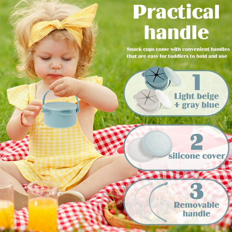 Snack Cup For Toddlers And Kids Silicone Spill Proof