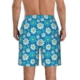 thumbnail image 3 of Yiaed Daisies Flowers Print Men's Swim Trunks with Lining Quick Dry Sports Shorts Beach Shorts Boardshorts-Large, 3 of 5