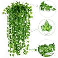 thumbnail image 3 of 24Pcs Artificial Ivy Vine Hanging Garland False Leaf Vine Family Garden Wedding , 84 Feet, Green, 3 of 5