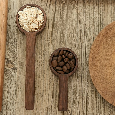 

Windfall Coffee Scoop for Ground Coffee - Wooden Coffee Spoon in Black Walnut Measuring for Coffee Beans Ground Beans or Tea Home Kitchen Accessories Baking Tool
