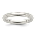thumbnail image 4 of 925 Sterling Silver 3mm Comfort Fit Milgrain Band Ring Size 4, 4 of 6