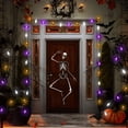 thumbnail image 3 of Cadena de luces de Halloween con forma de murciélago y calabaza 3D, 16 pies, 30 LED, impermeables, con temporizador y 8 modos para decoración interior y exterior, 3 of 5