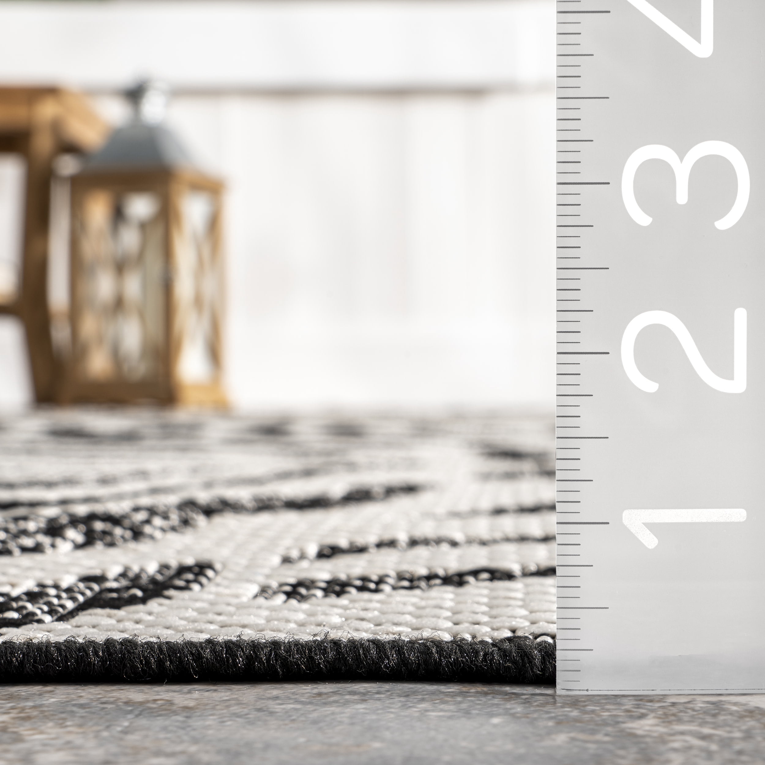 nuLOOM Katrine Zebra Indoor/Outdoor Area Rug, 6' 7" x 9', Black