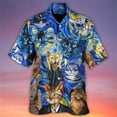 thumbnail image 3 of Camisa hawaiana divertida para hombre, sudadera playera con estampado de gato y música en 3D, camisa de manga corta de diseñador callejero, ropa para hombre de alta calidad, 3 of 5