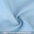 thumbnail image 4 of LingStar Waffle Woven Textured Tier Curtains Rod Pocket Short Window Curtains,30"x24"x2,sky blue, 4 of 5
