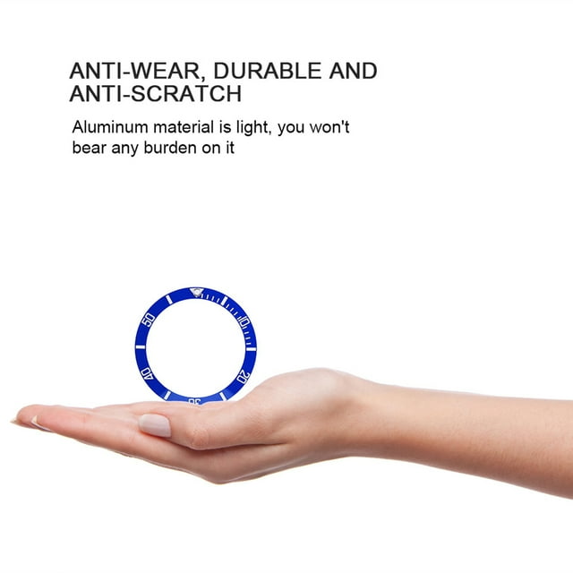 Watch Bezel Insert, Watch Wristwatch Aluminum Material Loop Bezel Insert Ring Replacement Part Green