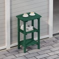 thumbnail image 3 of Wildridge Classic 3-Shelf Side Table, Turf Green - Outdoor Weather Resistant Recycled Plastic Furniture for Patio, 3 of 4
