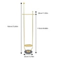 thumbnail image 6 of Gold Freestanding Modern Clothes Rack with Storage Shelves, 73 Inch High Metal Clothing Rack for Home Decoration, 6 of 9