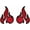 C black, variant on Stainless Steel Flame Burning Stud Earrings Trendy Personality Fire Eardrop for Women Men Teen Jewelry Accessories