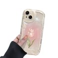 thumbnail image 1 of xiaxaixu Étui de Téléphone Anti-Chute Tulipe Douce Florale Transparente TPU Protectrice Transparente, 1 of 5