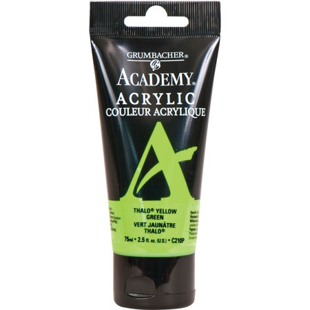 UPC: 0014173374196 | Grumbacher Academy Acrylic  75ml Tube  Thalo Yellow Green