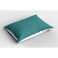 thumbnail image 2 of Ambesonne Island Pillow Sham 2 Pack, Summer Tropical Palm Trees, 26"x20", Petrol Blue and Pale Green, 2 of 3
