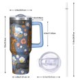thumbnail image 2 of OBREWU Dachshund and Flower Tumbler with Handle and Lid,Dachshund and Flower 40oz Double Wall Vacuum Insulated Tumbler,Cups Gift for Women and Men, 2 of 7
