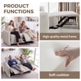 thumbnail image 6 of Bonzy Home Power Reclining Loveseat, 2-Seater Electric Recliner Sofa with USB & Type-C Charging Ports, Comfy Fabric Recliner Chair for Small Living Room Bedroom, Off-white, 6 of 7