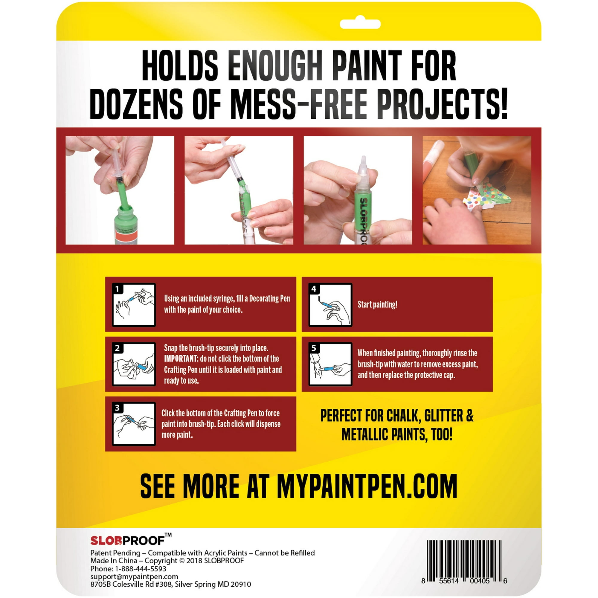 Slobproof Tm Paint It Decorating Pen 5 Pkg Walmart Canada