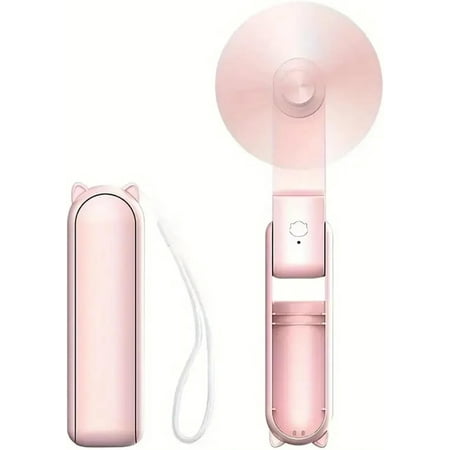 Portable Handheld Fan, Mini 3 In 1 with Rechargeable Battery, Personal Pocket Fan for Travel, Outdoor, USB Power Bank, Flashlight, Essential Ideal Gifts for Men/Women/Family/Friends - White