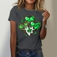 thumbnail image 5 of El Día de San Patricio Manga Corta Cuello Redondo Suéter Casual Top, Ligero 95% Poliéster 5% Blusa de Spandex para Vacaciones Y Uso Diario, Tops de Mujer Casual, 5 of 5