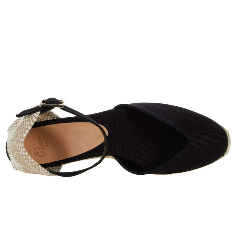 CASTANER Chiarita 60 mm Wedge Espadrille (Womens, Black, EU 36 (US