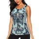 thumbnail image 1 of Fotbe Butterflies Skull Bows Blusas Sin Mangas para Mujer – Estilo Casual, Corte Suelto, Slim-Fit, Cuello Redondo Deportivo, Tops de Verano para Gimnasio y Yoga-Medium, 1 of 7