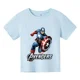 thumbnail image 4 of Camiseta de algodón hippie de Marvel Fashion Card Capitán América Spider-Man, camiseta de manga corta de verano para niños, camiseta informal de manga corta súper genial, 4 of 5