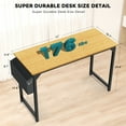 thumbnail image 2 of CONCETTA Computer Desk, 31 Inch with Storage Bag and Iron Hooks for Home, Office, Oak, 2 of 6