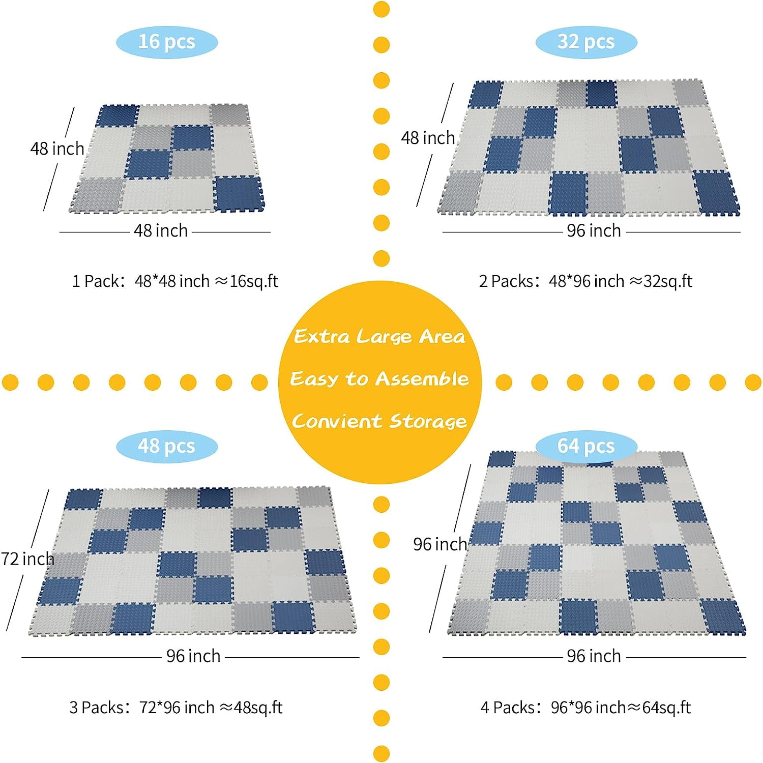 KEED Interlocking Baby Play Mat Tiles Soft Floor Foam Mat – TheToddly