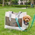 thumbnail image 5 of Pet Tote Carrier Bag with Head Opening, Breathable Mesh Window Cat Dog Travel Bag for Small Pets, Portable Carrying Bag for Outdoor Use, 5 of 6