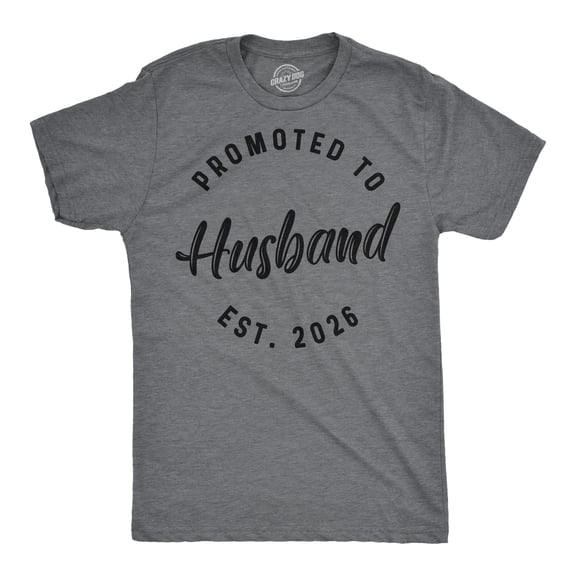 Mens Funny T Shirts Promoted To Husband 2026 Sarcastic Marriage Tee For Men Graphic Tees