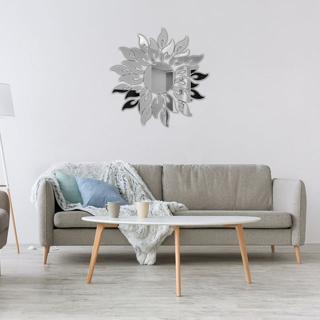 Desktop Decor Home DIY Sunflower Acrylic Mirror Three-dimensional Wall Sticker Decoration