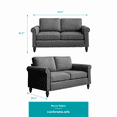 thumbnail image 2 of BALUS Upholstered Loveseat Couch for Living Room, Modern Love seat Sofa Furniture with 5.9" Thicken Cushion for Apartment/Living Room/Bedroom/Office, Dark Grey, 2 of 7